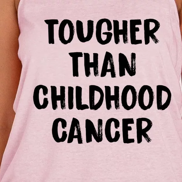 Tougher Than Cancer Support Hood Cancer Awareness Gift Women's Knotted Racerback Tank