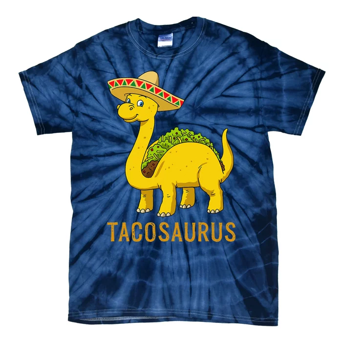 Taco Tuesday Cinco De Mayo Taco Dinosaur Tacosaurus Tie-Dye T-Shirt