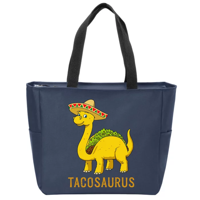 Taco Tuesday Cinco De Mayo Taco Dinosaur Tacosaurus Zip Tote Bag