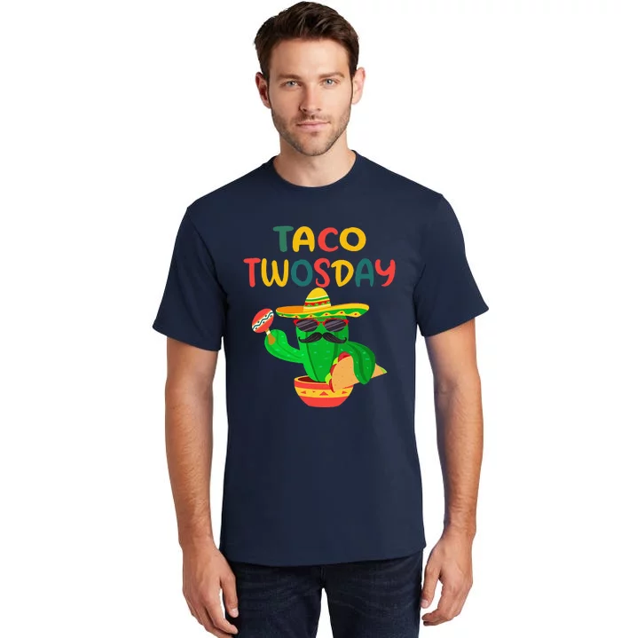 Taco Twosday Cactus 2nd Birthday Cinco De Mayo Tall T-Shirt