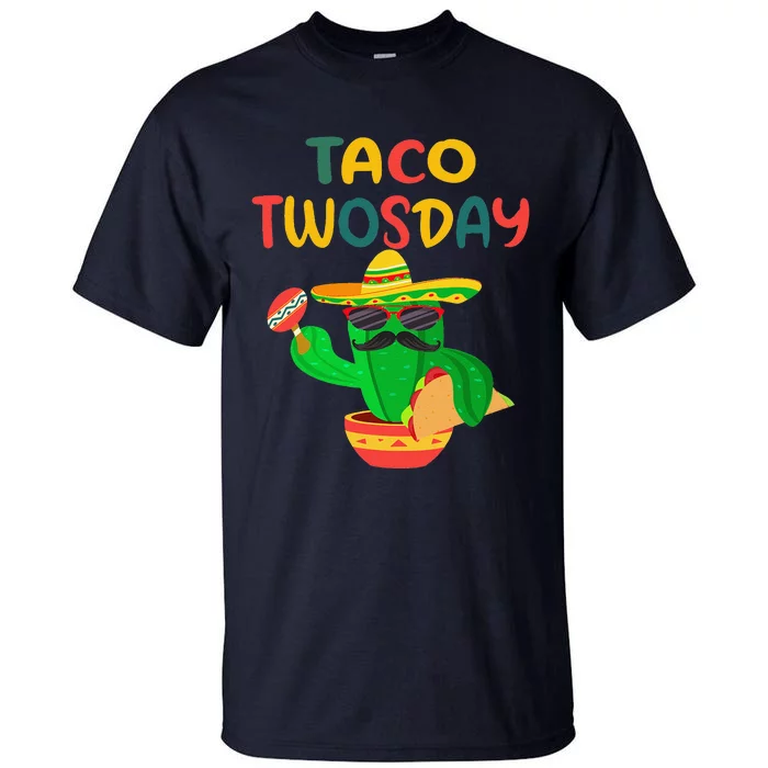 Taco Twosday Cactus 2nd Birthday Cinco De Mayo Tall T-Shirt