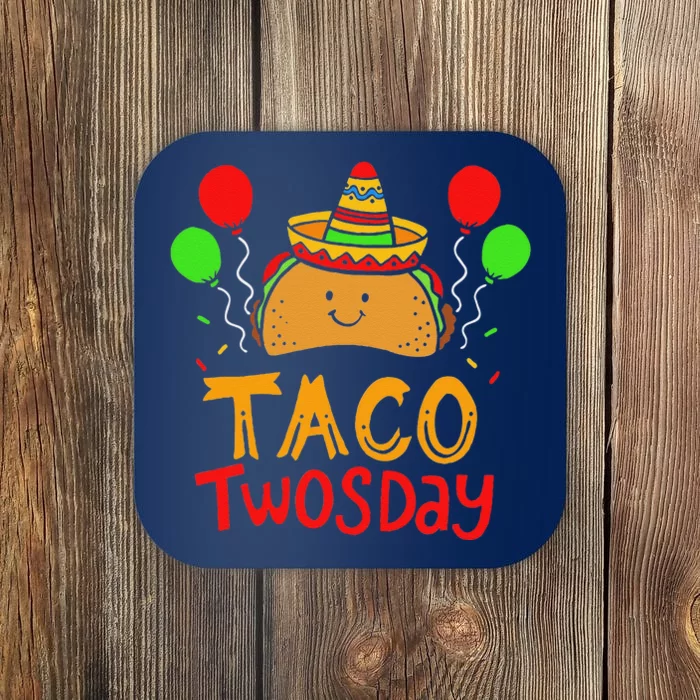 Taco Twosday Cinco De Mayo 2 Year Old Birthday Coaster