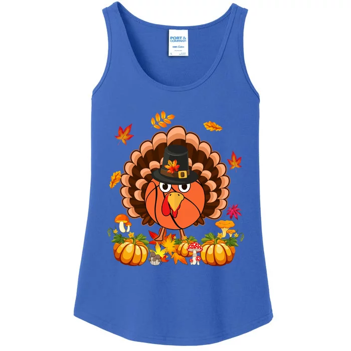 Thanksgiving Turkey Costume Basketball Ball Lover Player Gift Ladies Essential Tank