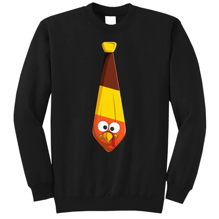 Turkey Tie Celebrate Thanksgiving with Style Tall Sweatshirt