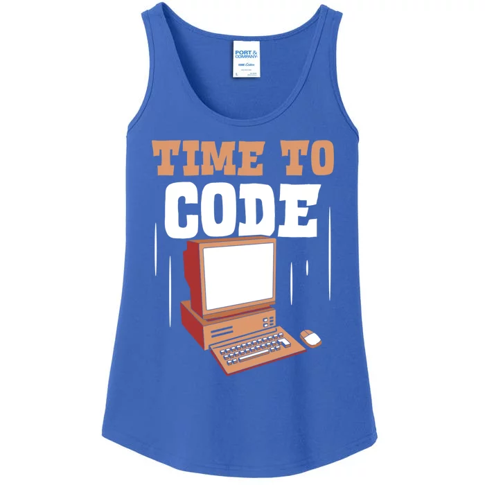 Time To Code Code It Programming Coder Programmer Coding Great Gift Ladies Essential Tank