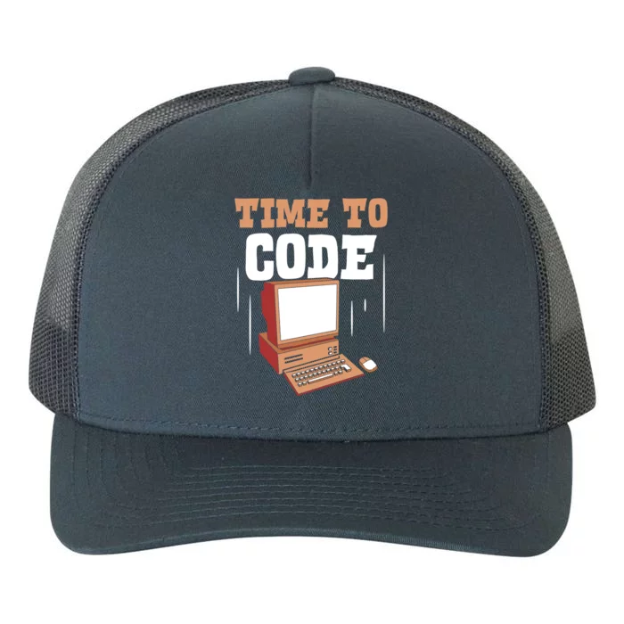 Time To Code Code It Programming Coder Programmer Coding Great Gift Yupoong Adult 5-Panel Trucker Hat