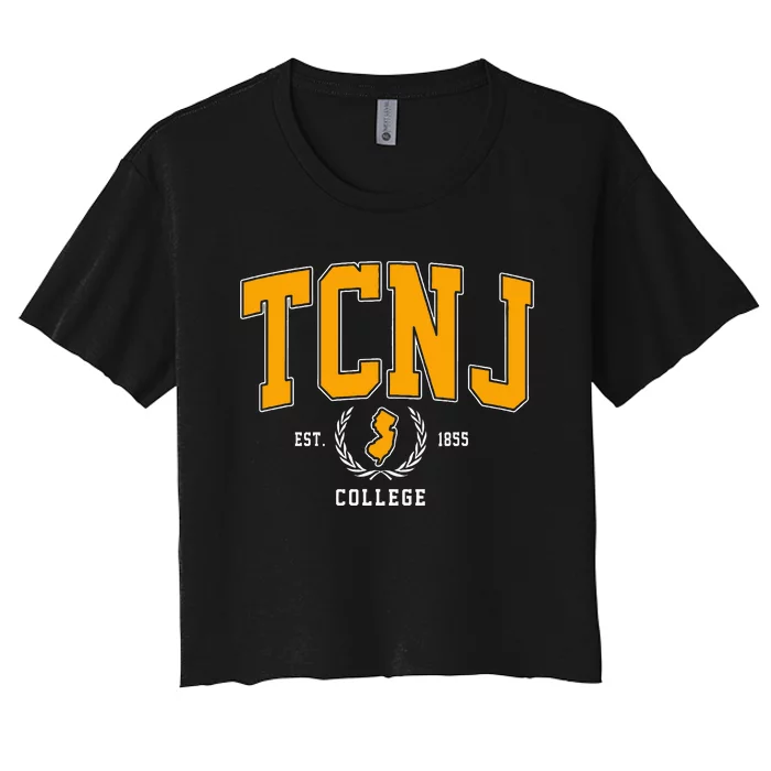 Tcnj The College Of New Jersey Arch Women's Crop Top Tee