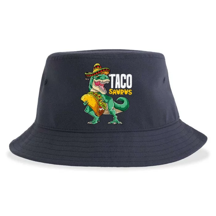 Tacosaurus Taco Cinco De Mayo Dinosaur T Rex Sustainable Bucket Hat