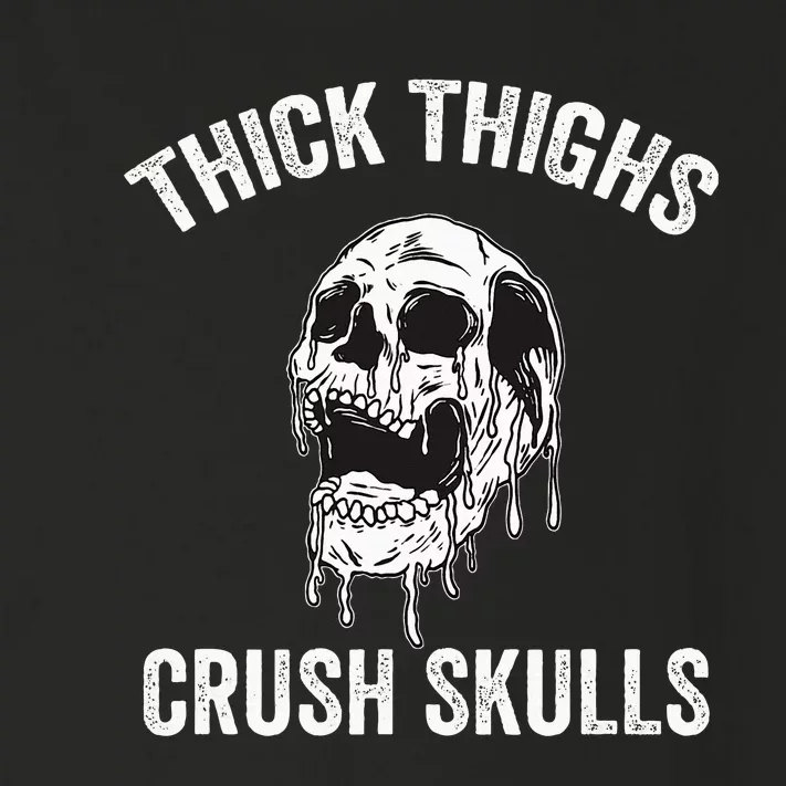 Thick Thighs Crush Skulls Funny Gym Motivation Legs Day Toddler Long Sleeve Shirt