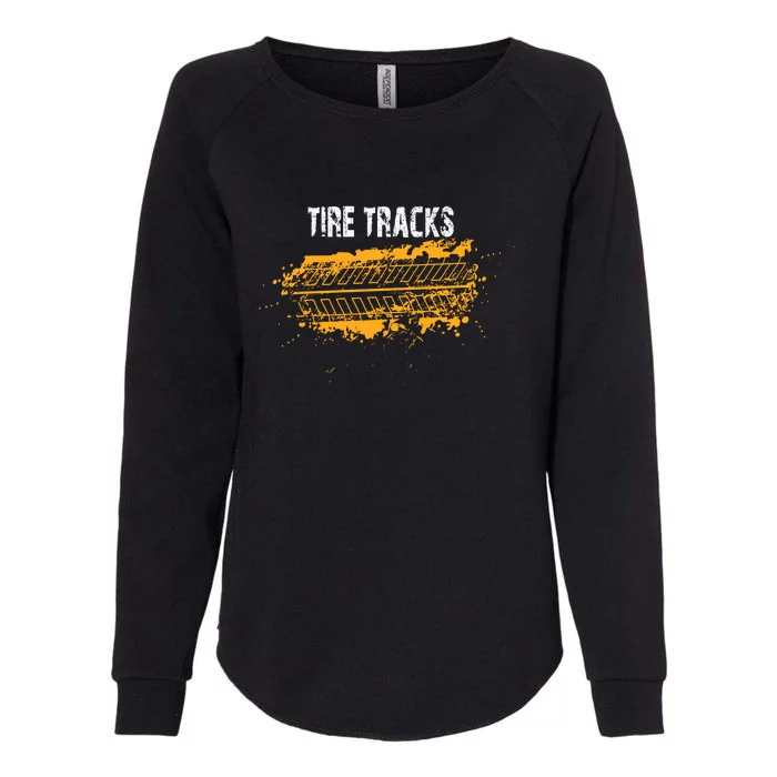 Tire Tracks | Car Racing Womens California Wash Sweatshirt