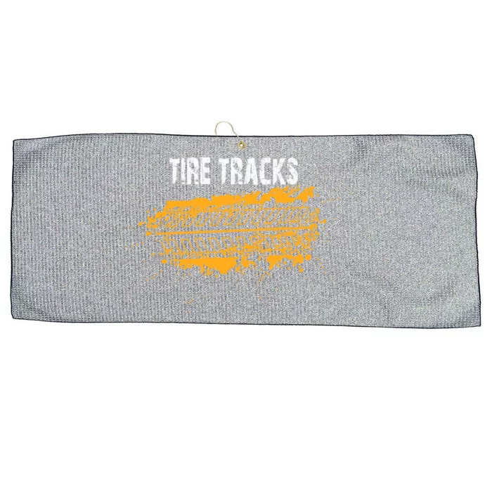 Tire Tracks | Car Racing Large Microfiber Waffle Golf Towel