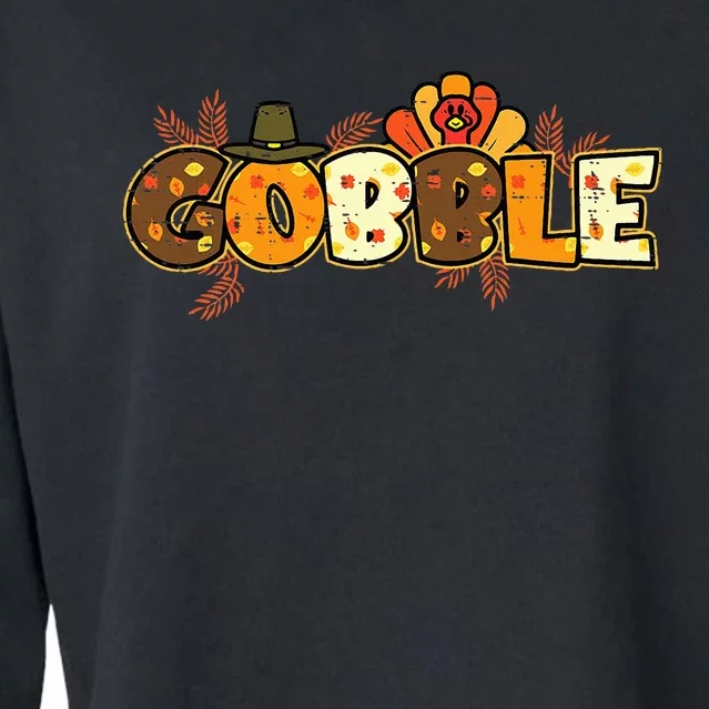 Thanksgiving Turkey Celebration Joyful Festivities Cropped Pullover Crew