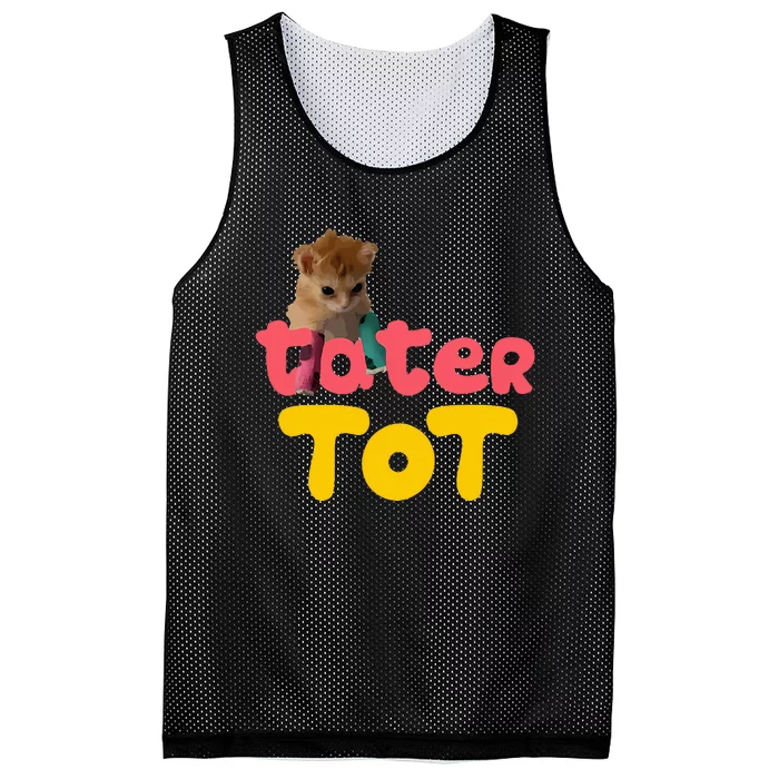 Tater Tot Cute Cat Mesh Reversible Basketball Jersey Tank