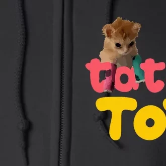 Tater Tot Cute Cat Full Zip Hoodie