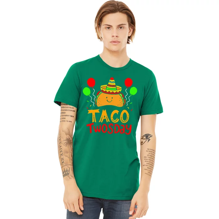 Taco Twosday Cinco De Mayo 2 Year Old Birthday Gift Premium T-Shirt