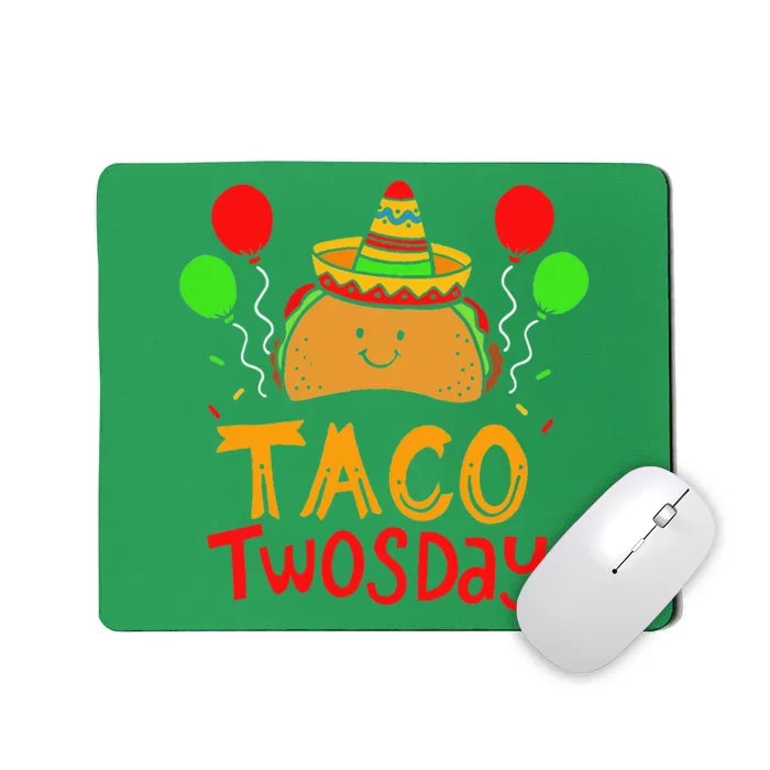 Taco Twosday Cinco De Mayo 2 Year Old Birthday Mousepad