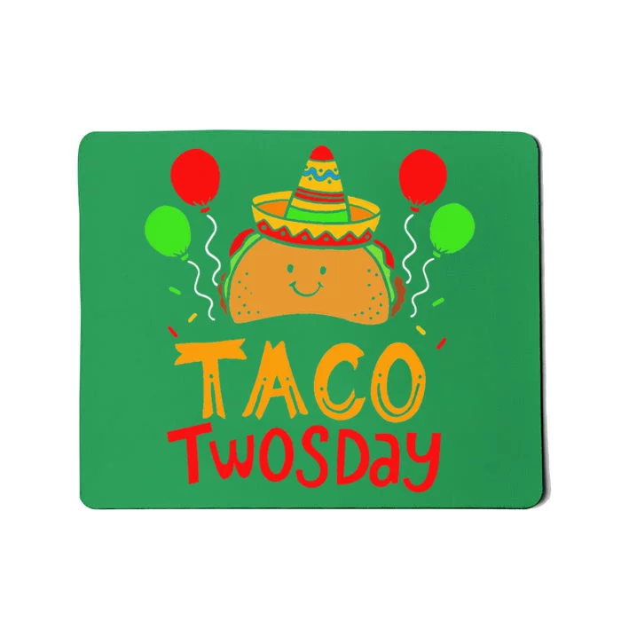 Taco Twosday Cinco De Mayo 2 Year Old Birthday Mousepad