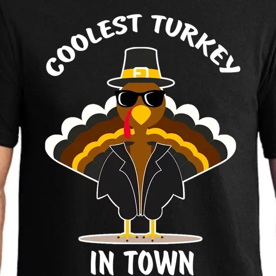 Turkey Thanksgiving Coolest Turkey In Town Gift Pajama Set