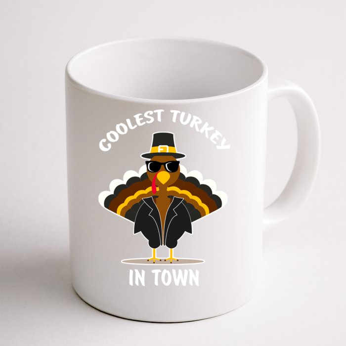 Turkey Thanksgiving Coolest Turkey In Town Gift Front & Back Coffee Mug