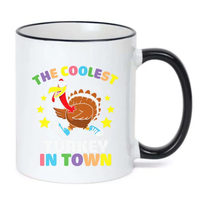 Thanksgiving The Coolest Turkey In Town Gift Black Color Changing Mug