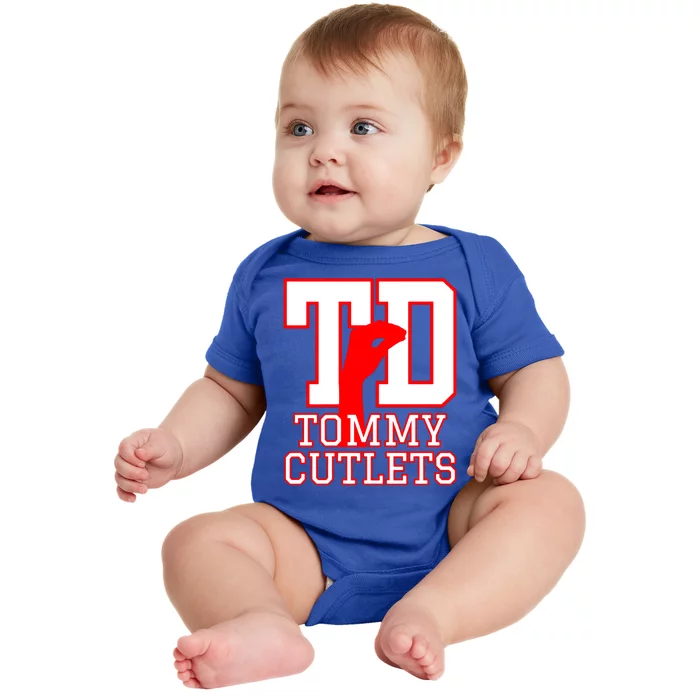 Td Tommy Cutlets New York Italian Football Baby Bodysuit