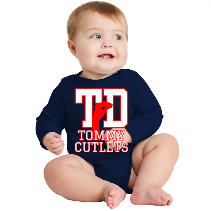 Td Tommy Cutlets New York Italian Football Baby Long Sleeve Bodysuit