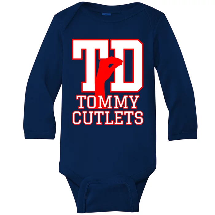 Td Tommy Cutlets New York Italian Football Baby Long Sleeve Bodysuit