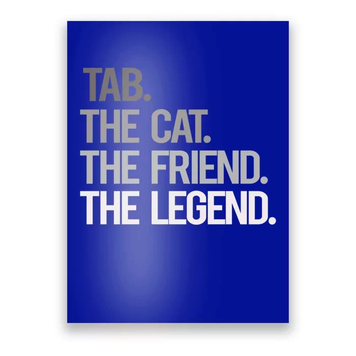 Tab The Cat The Friend The Legend National Pet Day Great Gift Poster