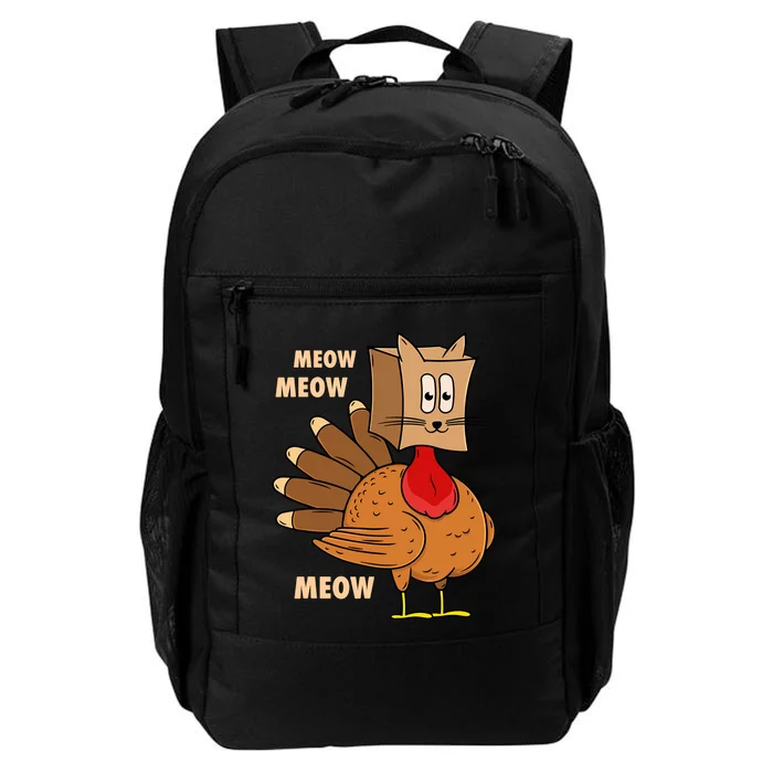 Thanksgiving Turkey Cat Funny Thanksgiving Daily Commute Backpack