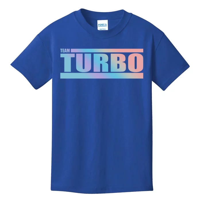 Team Turbo Challenge (Rainbow) Racing Great Gift Kids T-Shirt