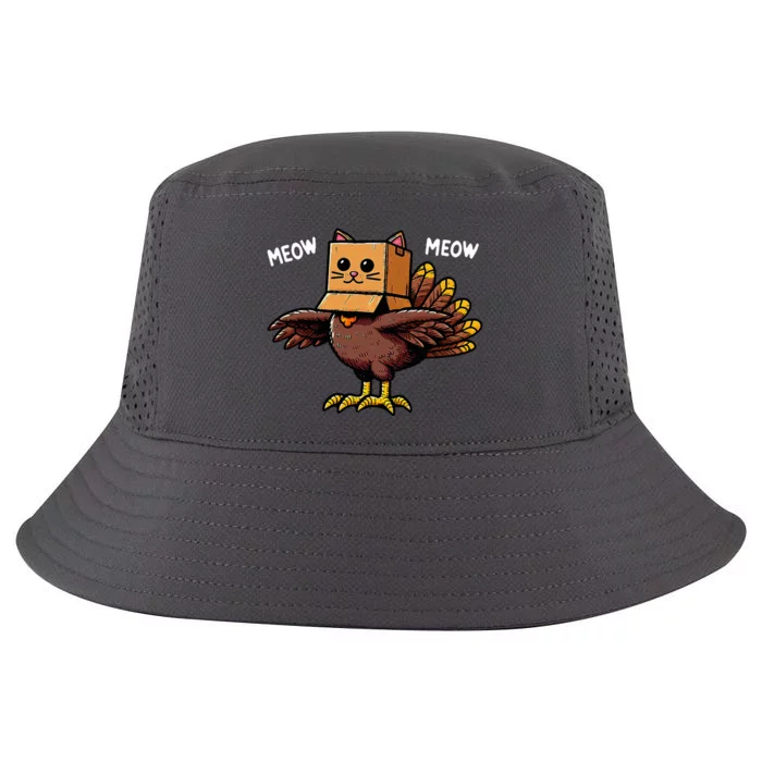 Thanksgiving Turkey Cat Meow Thanksgiving Cool Comfort Performance Bucket Hat