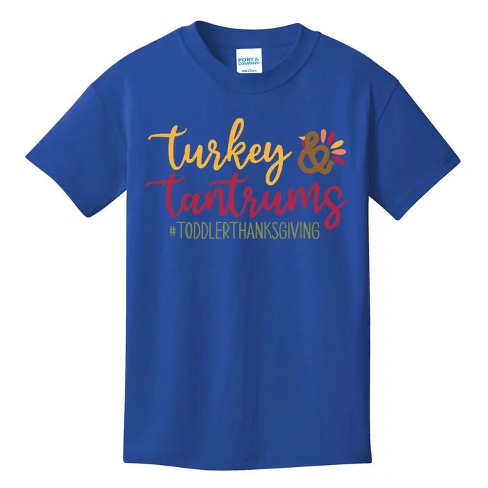 Turkey & Tantrums Cute  Life Funny Thanksgiving Kids T-Shirt