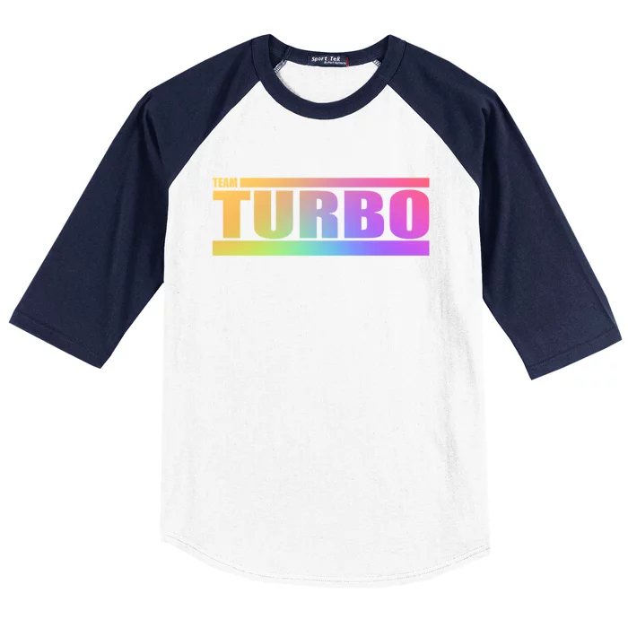 Team Turbo Challenge (Rainbow) Racing Great Gift Baseball Sleeve Shirt