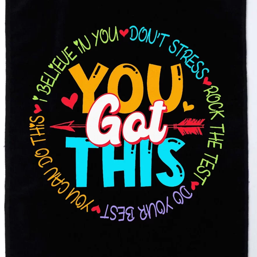 Teacher Testing Day You Got This Exam Platinum Collection Golf Towel