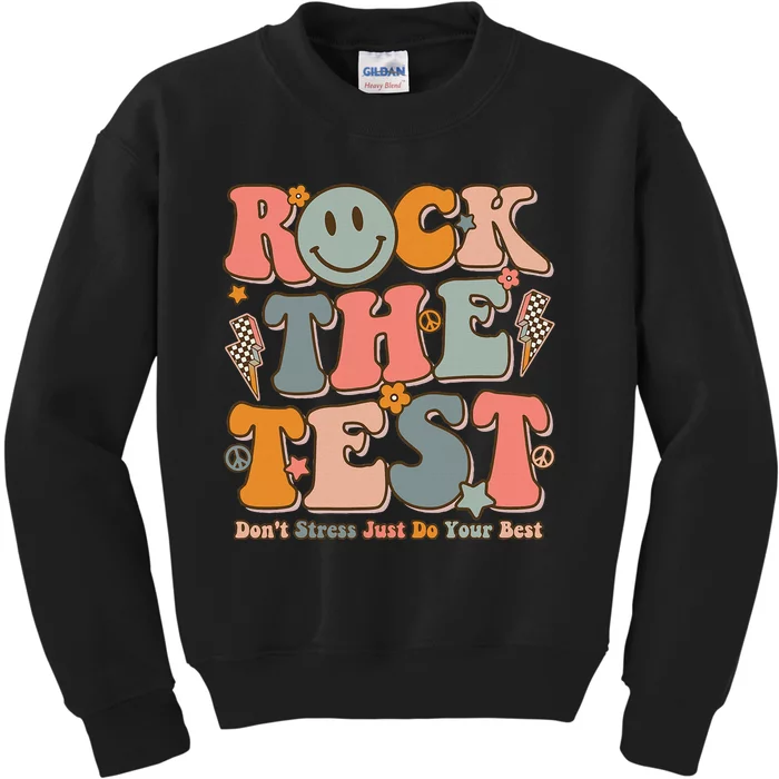 Teachers Test Day Teacher Rock The Test Kids Sweatshirt