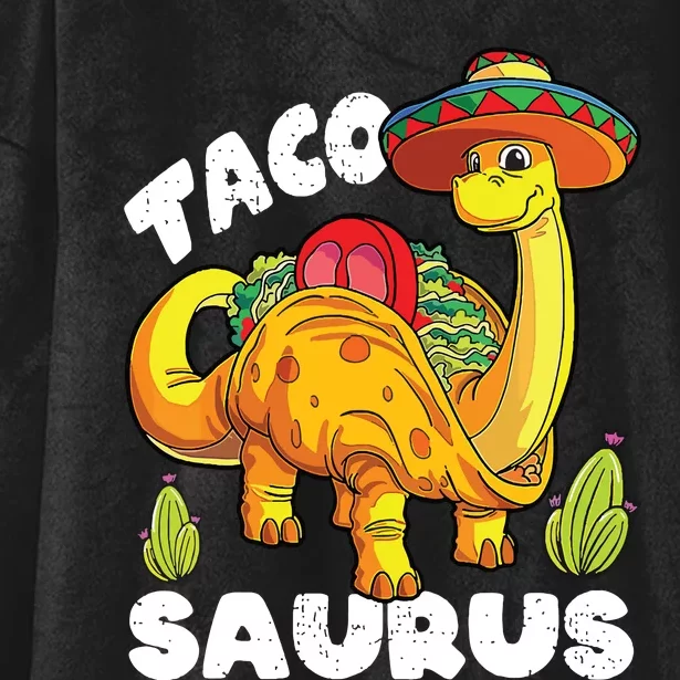 Tacosaurus Taco Dinosaur Funny Dino Cinco De Mayo Mexican Hooded Wearable Blanket