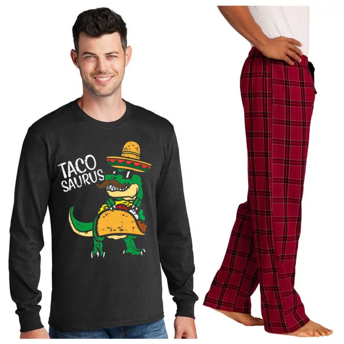 Tacosaurus Taco Dino Trex Cinco De Mayo Long Sleeve Pajama Set