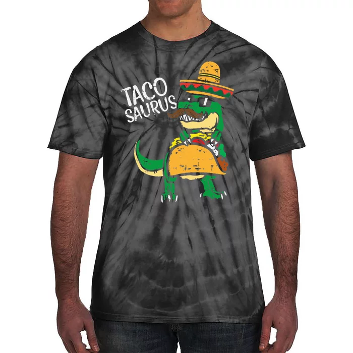 Tacosaurus Taco Dino Trex Cinco De Mayo Tie-Dye T-Shirt