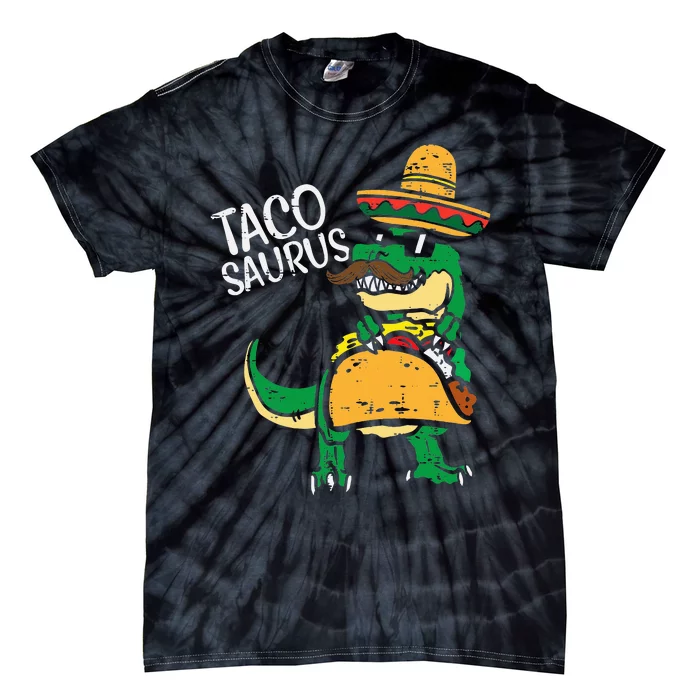 Tacosaurus Taco Dino Trex Cinco De Mayo Tie-Dye T-Shirt