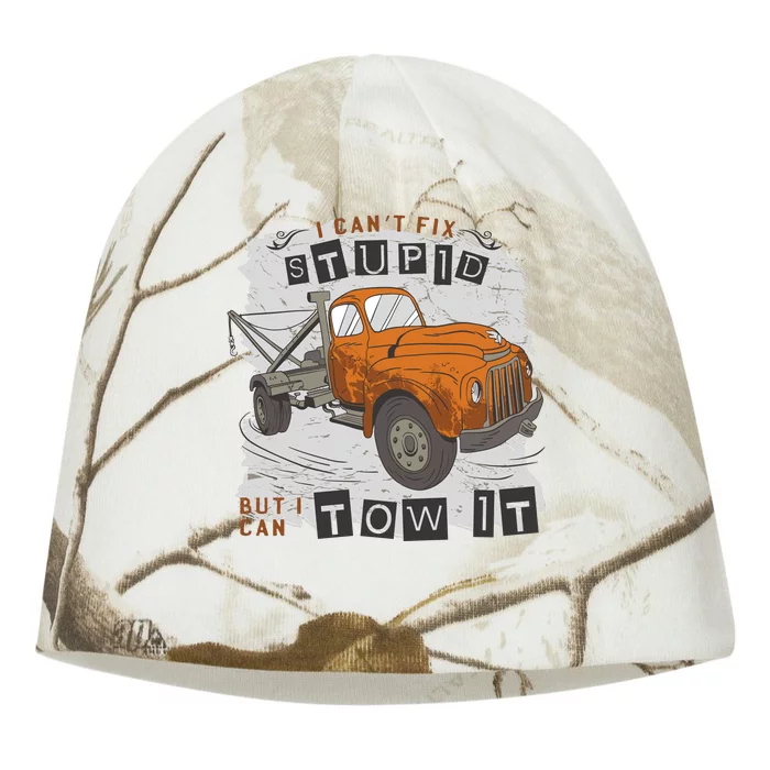 Tow Truck Driver I Can't Fix Stupid But I Can Tow It Kati - Camo Knit Beanie