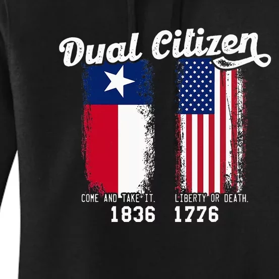 True Texan Dual Citizen Patriot Love Texas And America Women's Pullover Hoodie