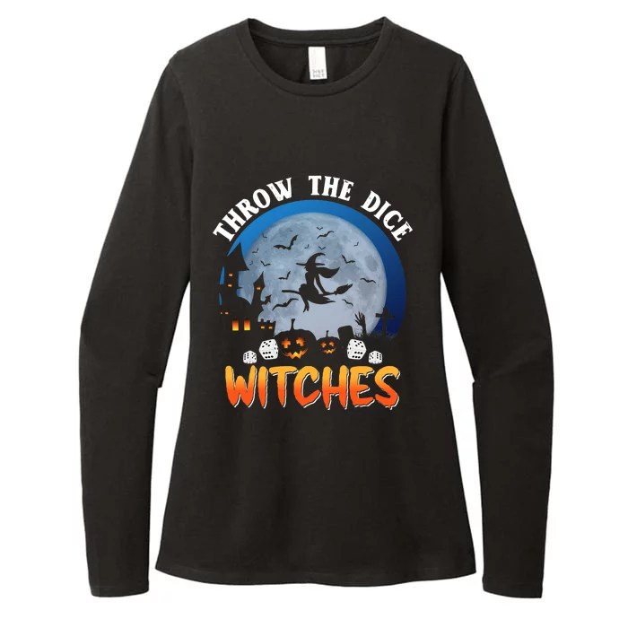 Throw The Dice Witches Bunco Party Funny Halloween Costume Womens CVC Long Sleeve Shirt