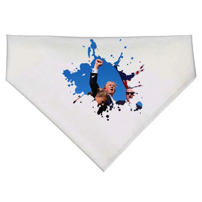 Triumphant Trump Defend Democracy Political USA-Made Doggie Bandana