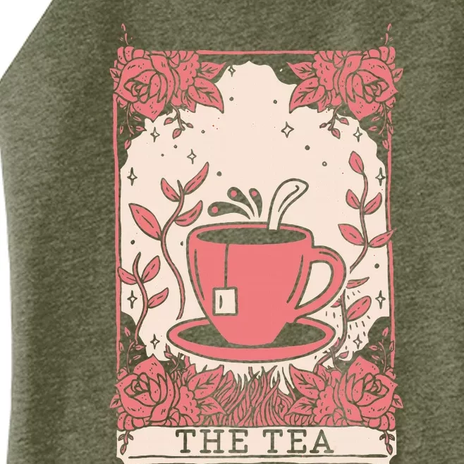 The Tea Drinker Tarot Card Reading Occult Women’s Perfect Tri Rocker Tank