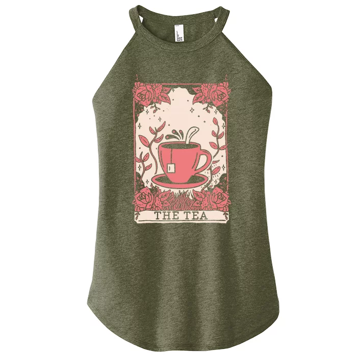 The Tea Drinker Tarot Card Reading Occult Women’s Perfect Tri Rocker Tank