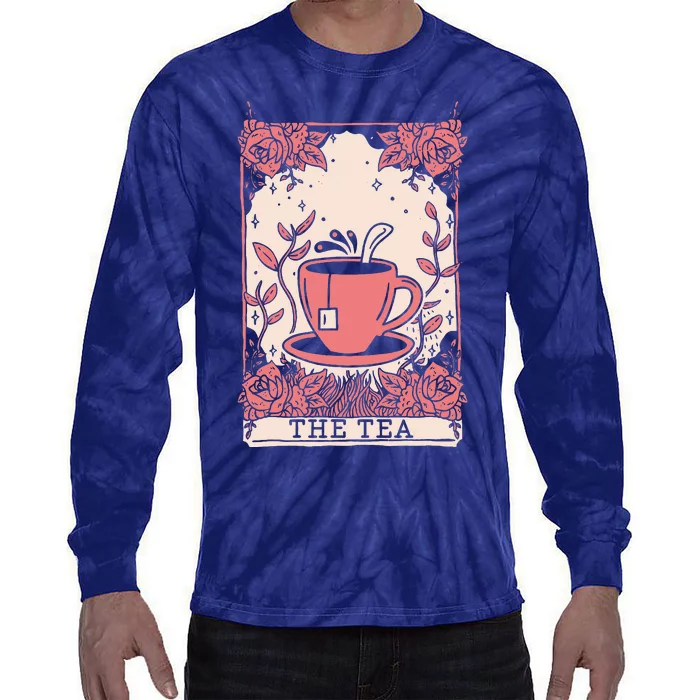 The Tea Drinker Tarot Card Reading Occult Tie-Dye Long Sleeve Shirt