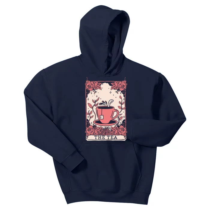 The Tea Drinker Tarot Card Reading Occult Kids Hoodie