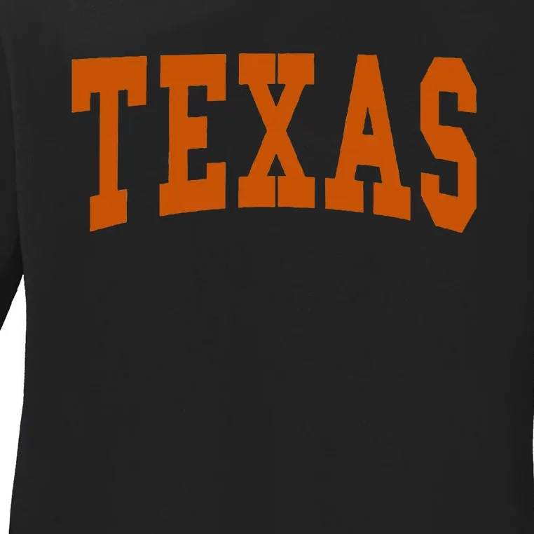 Texas Throwback Design Classic Ladies Long Sleeve Shirt