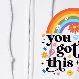 Teacher Test Day You Got This Rainbow Full Zip Hoodie