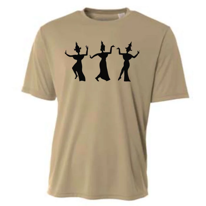 Traditional Thai Dancers Silhouette Thailand Dance Product Cooling Performance Crew T-Shirt